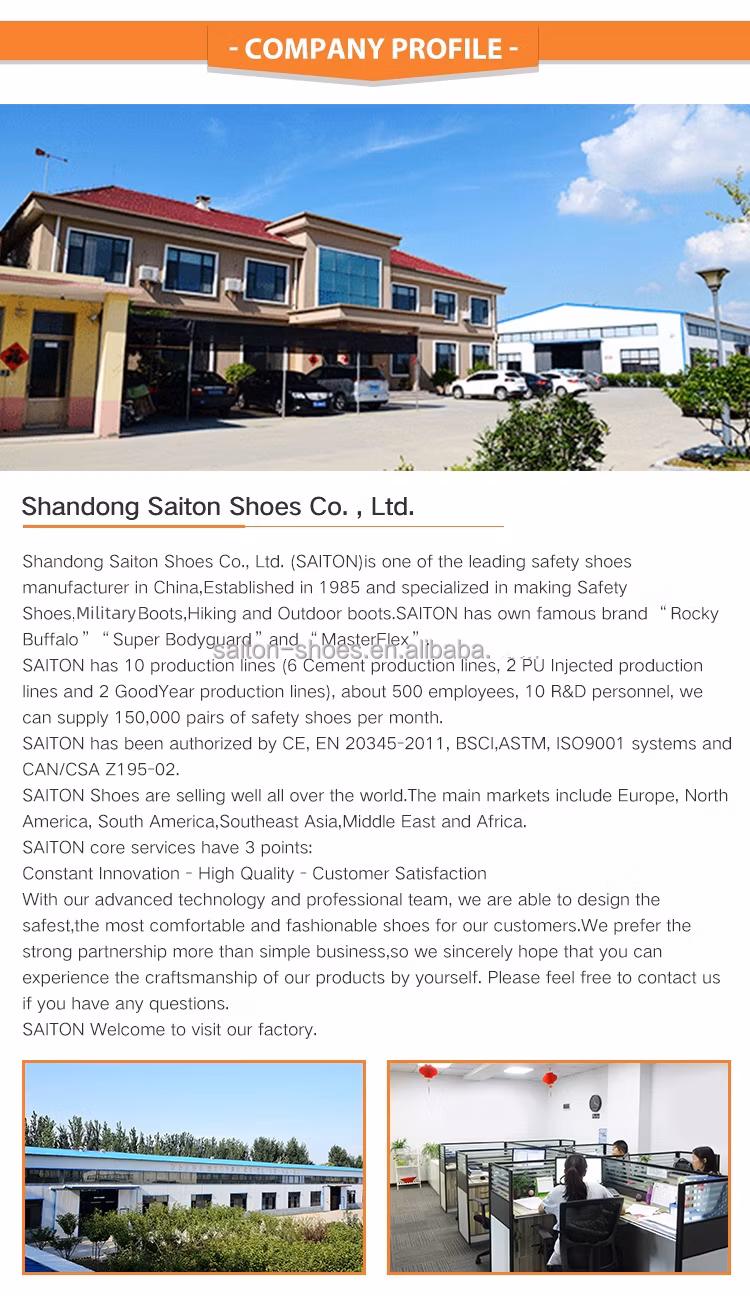 Rocky Buffalo Factory Price CE S3 Genuine Leather Waterproof Work Shoes Anti-Slip PU Sole Winter Safety Boots