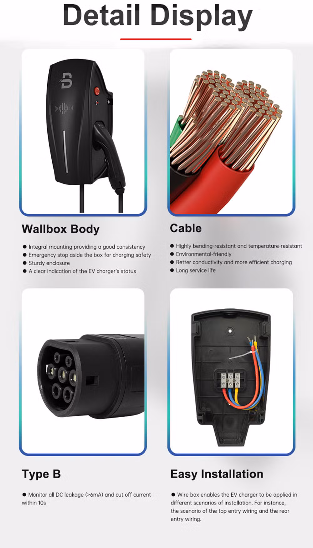 Beny Type2 AC Commercial EV Charging Station 22kw 32A AC EV Chargers with Remote Control and Voltage Monitoring for Public Use