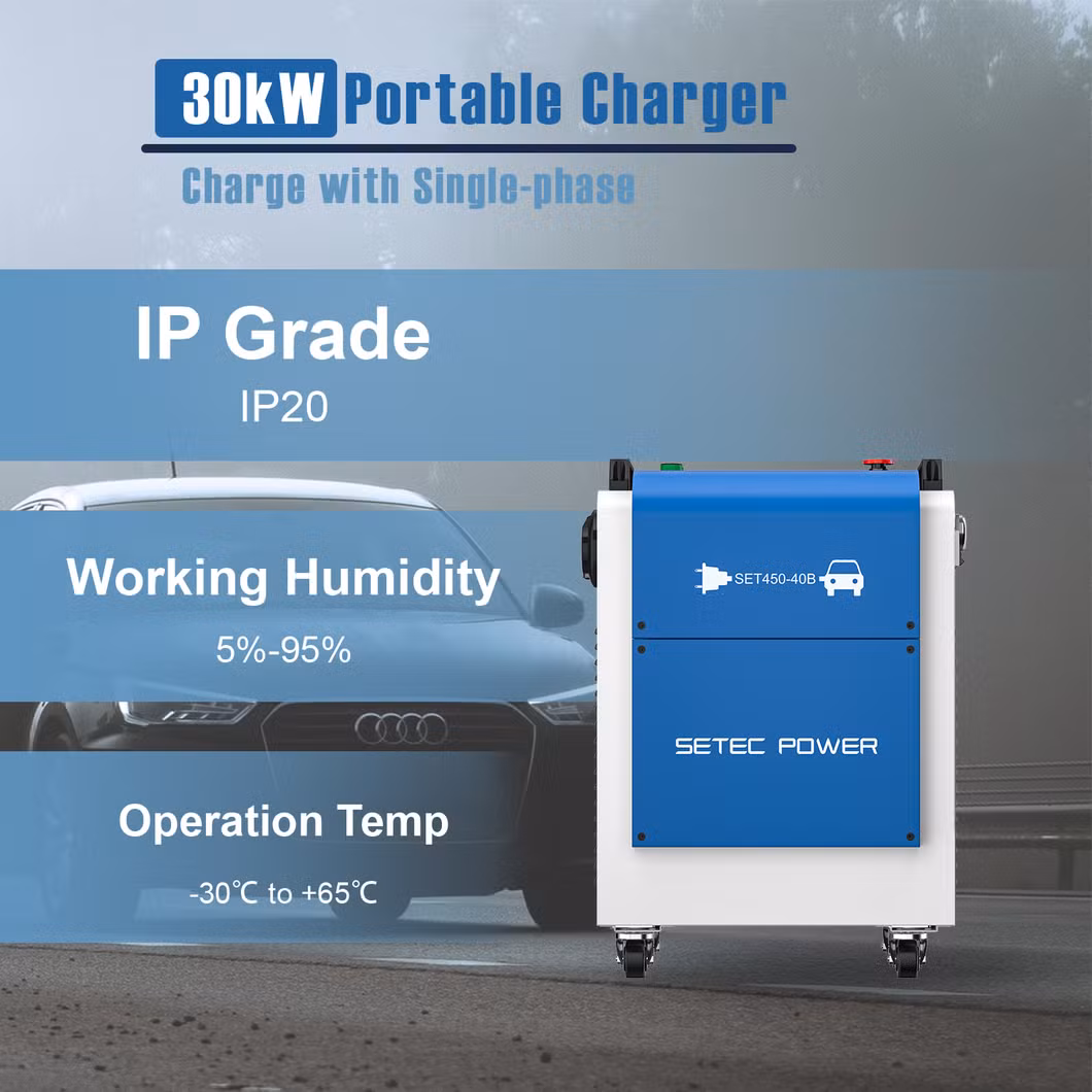 SETEC POWER Self-developed Modules Travel High-Speed 30kW EV Portable DC Electric Car Charger Electric Vehicle Charging Station