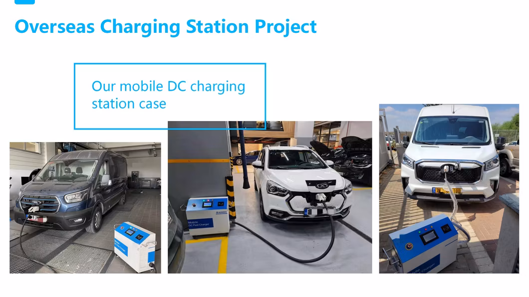Emergency 30kw Mobile Movable Ultra Fast DC Electric Vehicle Car Battery EV Charger Charging Station Commercial Use CCS2 Level 3