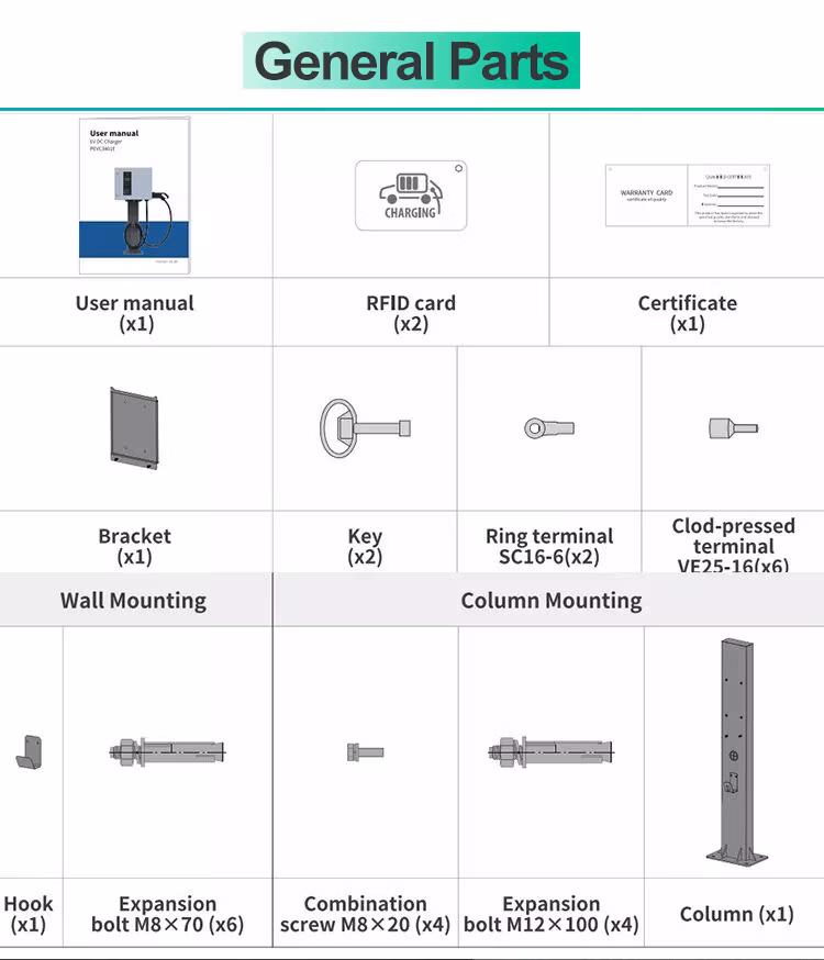 20kw 30kw 40kw Home Car Charger Stations Wallbox