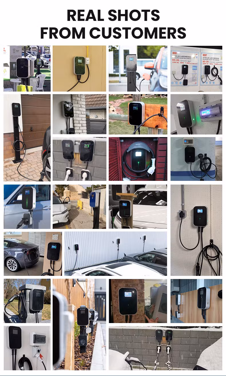 Besen New Energy Evse 6-16A Portable AC EV Charger 3.6kw Level 2 Easily Carry Home Electric Car Charger with Type 1 Type 2 Cable