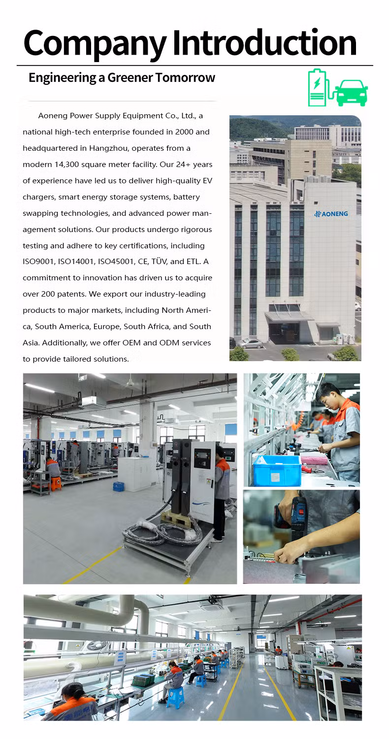 China Manufacturer ODM/OEM Fast AC EV Charger Floor Mounted Easy Installation Dual Gun IP55 Commercial Use EV Charger Car Charger with 2 Years Warranty