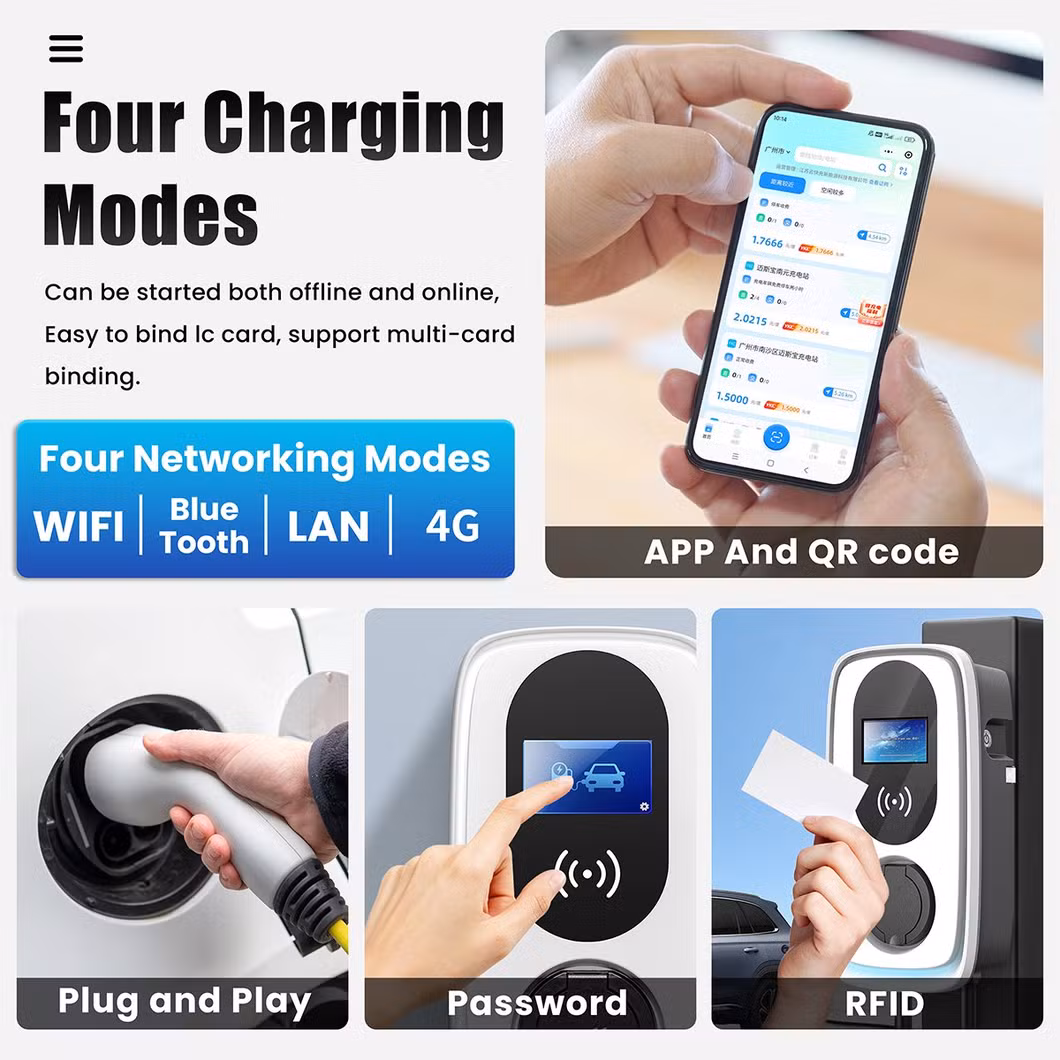Factory Direct Sales AC 7kw 11kw 22kw Charging Pile EV Charger for Home/House Use 220V EV Charging Stations