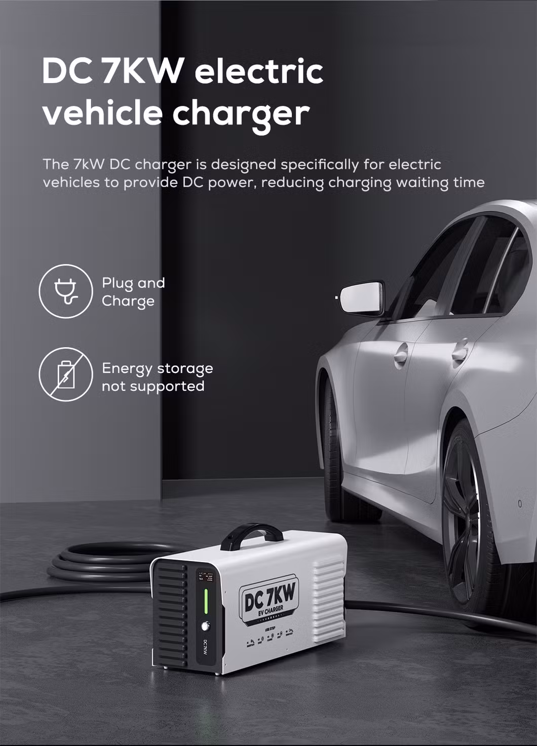 Ovrod Portable 7kw DC EV Charger for Electric Vehicle Charging