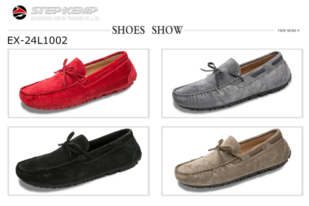 Men&prime;s Classic Leather Penny Loafers Driving Moccasins Casual Slip on Boat Shoes Ex-24L1002