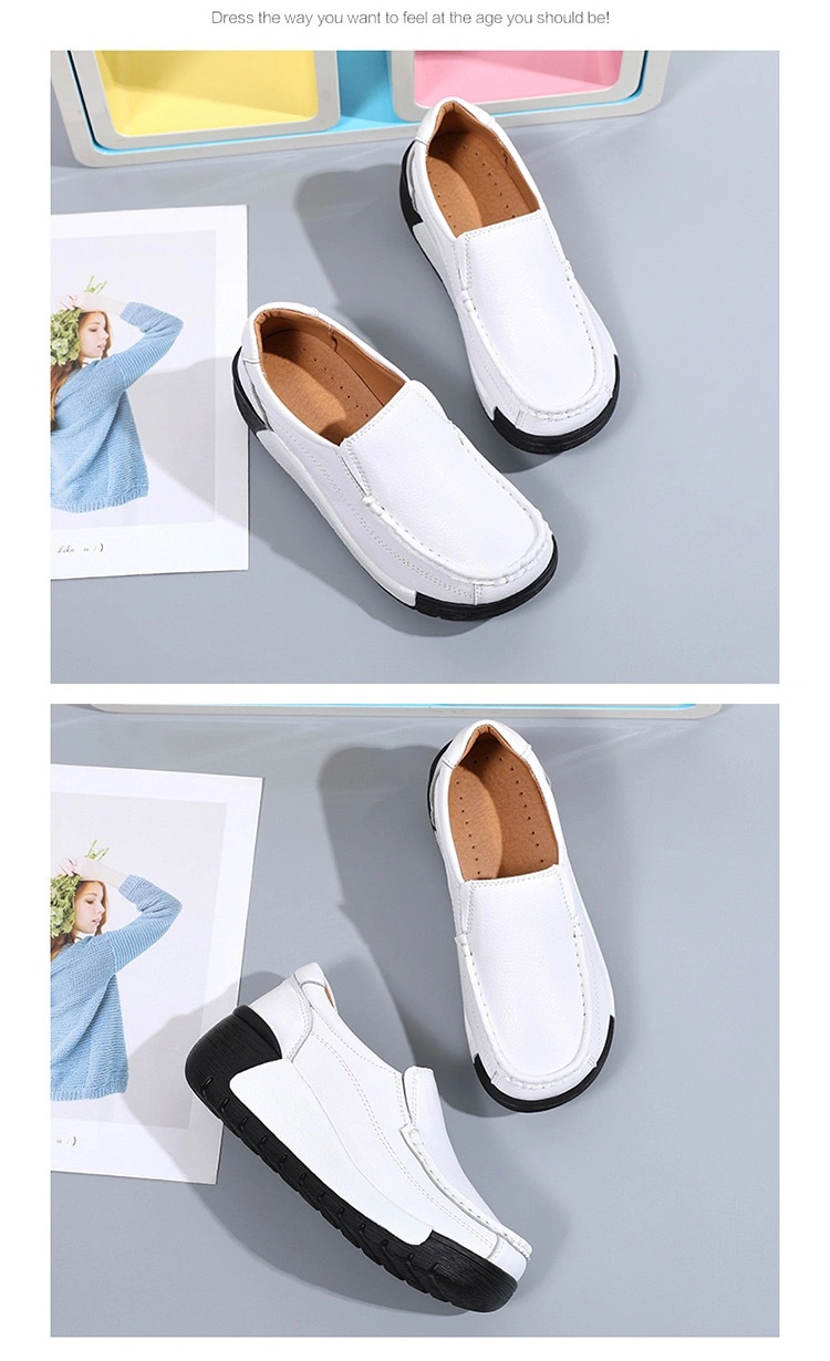 2024 Wedge Platform Womens Fashion Shoes Slip on Loafer