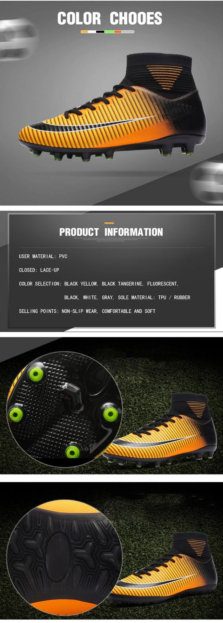 2023 New Football Shoes Predator for Kids X