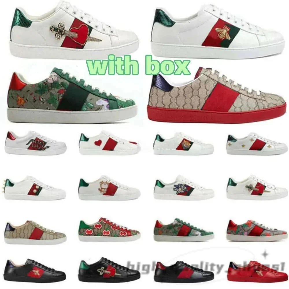 Designer Mens Women Casual Shoes with Box Sneakers Low Shoes Trainers High Quality Tiger Embroidered Stripes Walking Sneakers Outdoor Shoes