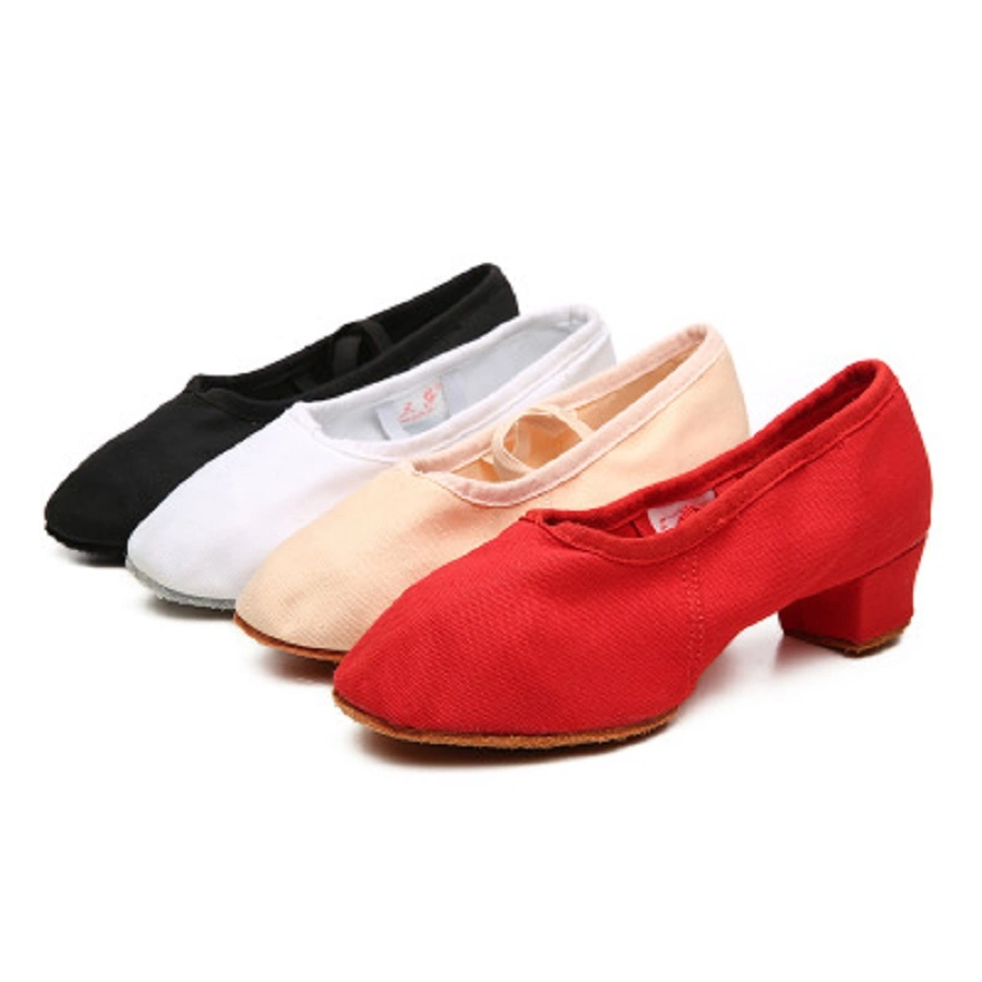 1.4 Low-Heel Slip on Round Toe Girl Prom Shoes, Ballet Dance Shoes Rumba Waltz Prom Wyz13807