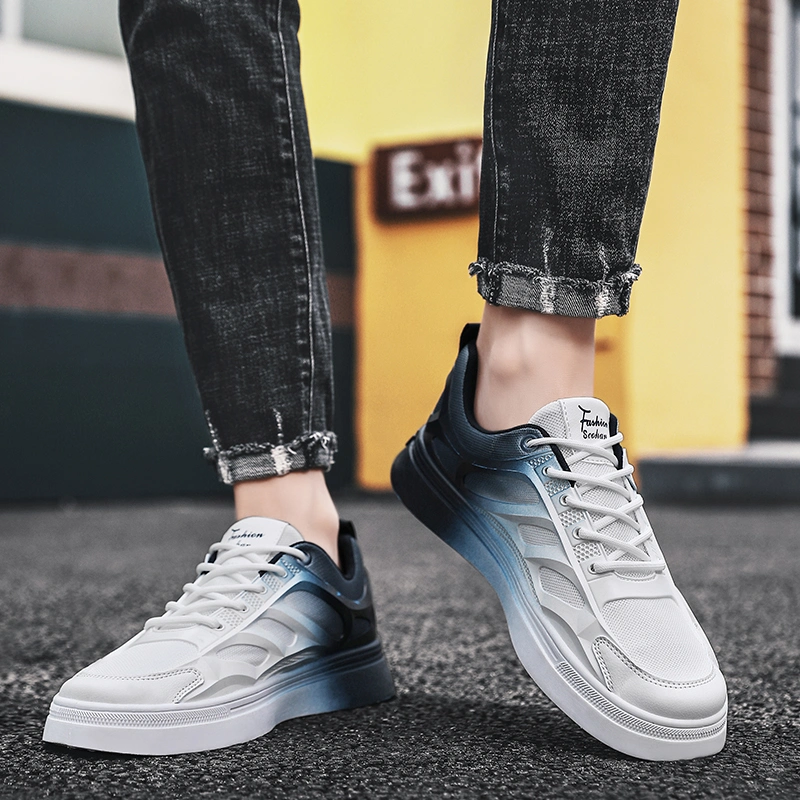 High Quality Breathable Sneaker Fashion Style Anti Slip Blue Men Casual Shoes