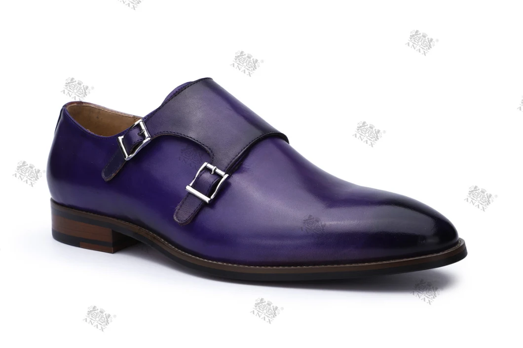 New Hand-Dye Leather-Shoes Men Shoes Casual-Shoes Sports Monk Strap Shoes