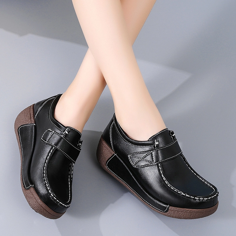 Factory Wholesale Magic Tape Youth Lady Shoes Platform Trendy Fashion Ladies Casual Shoes Leisure Loafer Shoes Female Women-S-Shoes Comfort Women Shoes