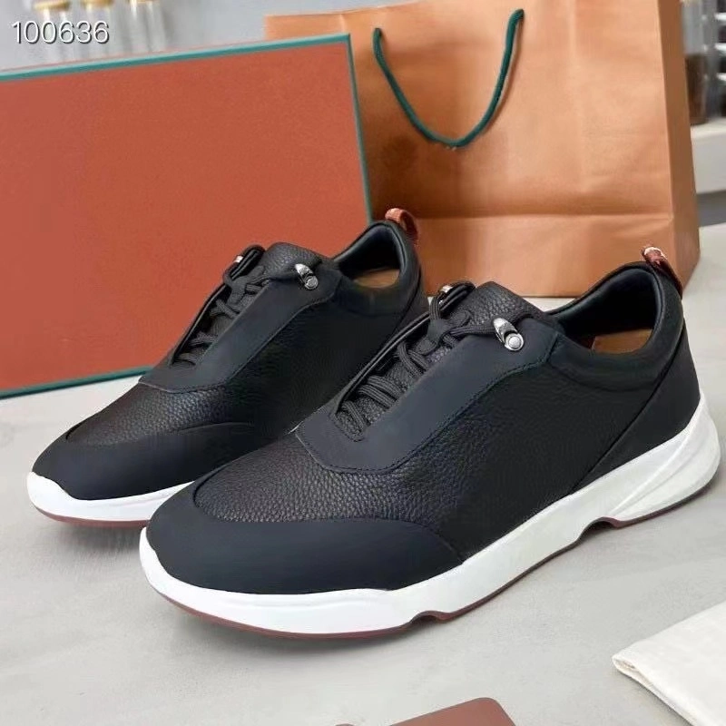 Designer Shoe Lp Casual Fashion Lace-up Breathable Running Sports Men&prime;s Loafer Drop Pattern Patchwork Silk Leather Casual Sports Thick Soled Shoes