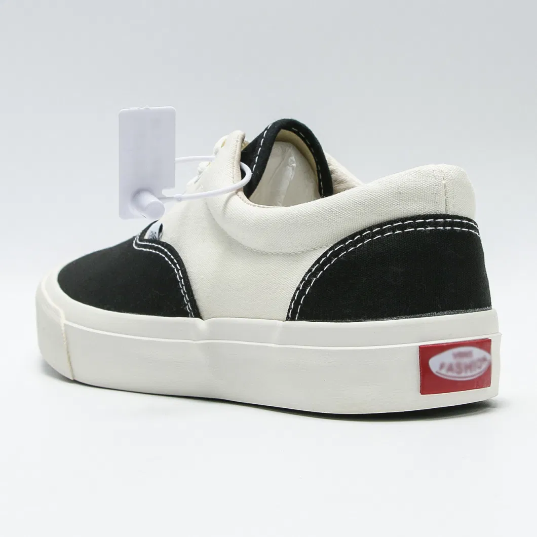 Wholesale Fashion Black White Color Matching Walking Style Mens Vulcanized Shoes Slip