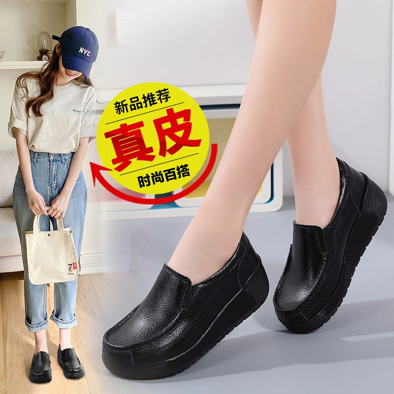 2024 Wedge Platform Womens Fashion Shoes Slip on Loafer