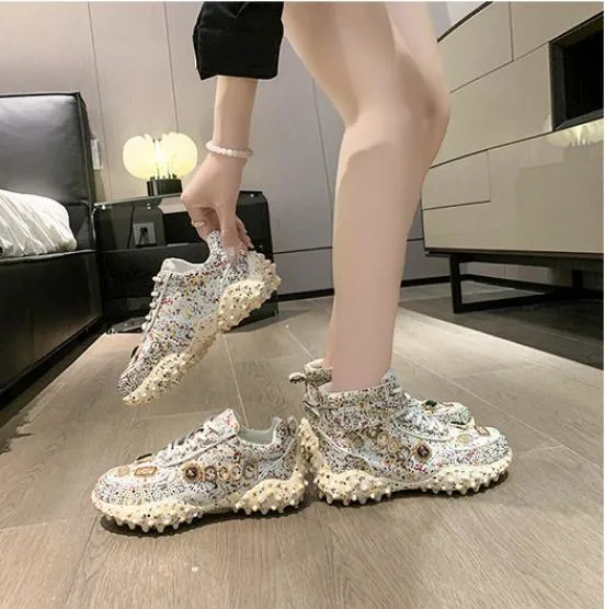 New Design Replica Luxury Ladies Footware Gum Sport Running Shoe Women Stylish Casual Sneaker Shoes