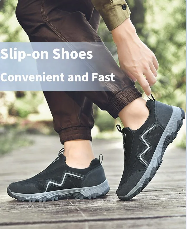 Spring New Men&prime;s Outdoor Casual Sport Shoes Comfortable Footwear Non-Slip Walking Shoes