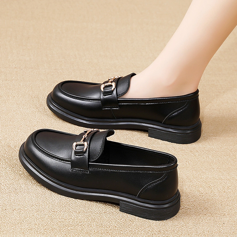 Classical European Dress Style Office Lady Shoes Female High Heeled Platform Slip on Women Loafers Leisure Casual Spring and Summer Season