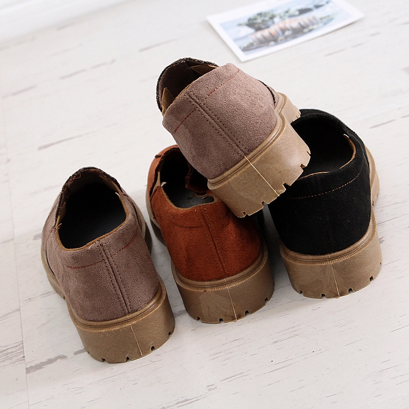 New Autumn Flat Shallow Mouth Suede Casual Outdoor Brand Single Shoes Loafers