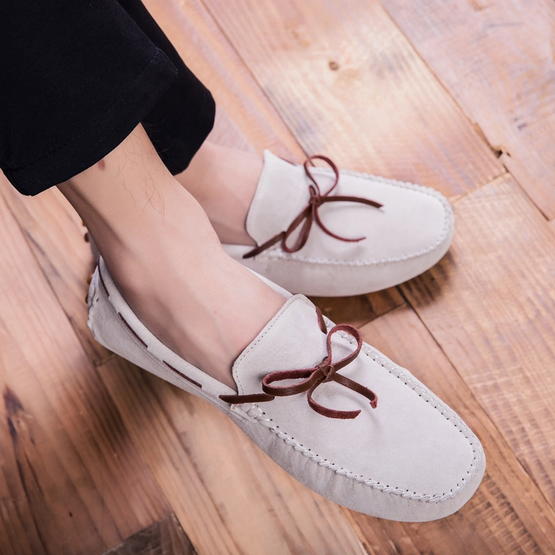 Suede Relax Loafers Driving Shoes with Big Size