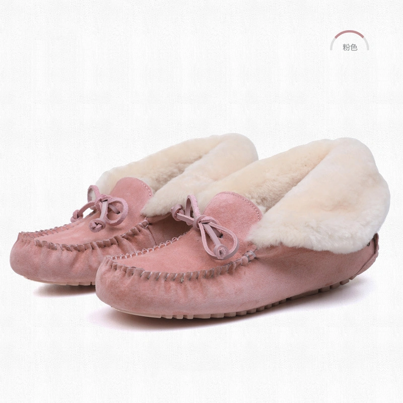 Women&prime;s Loafers Flat Shoes for Winter Plush Ladies Causal Non Slip Warm Moccasins Woman Comfort Flats Female Snow Boots