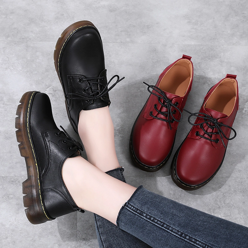 Elegant High Heels Lace up Boots Casual Shoes Women Loafer Lady Shoe Boot Female Footwear