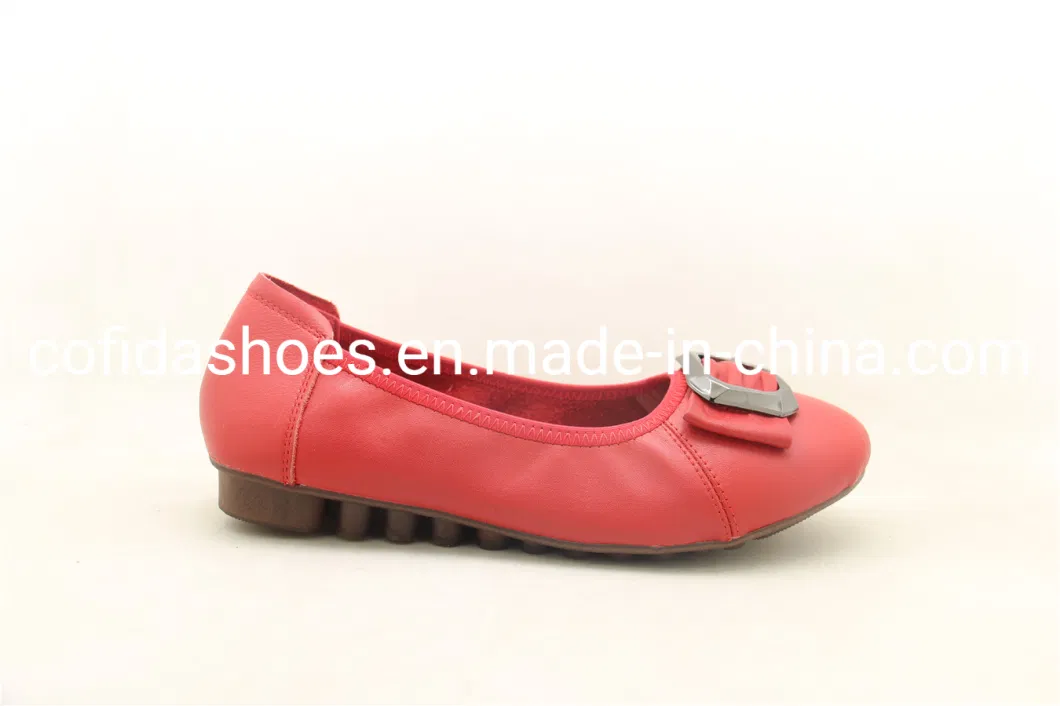 Newest Fashion Soft Leather Flat Ballerina Lady Shoes