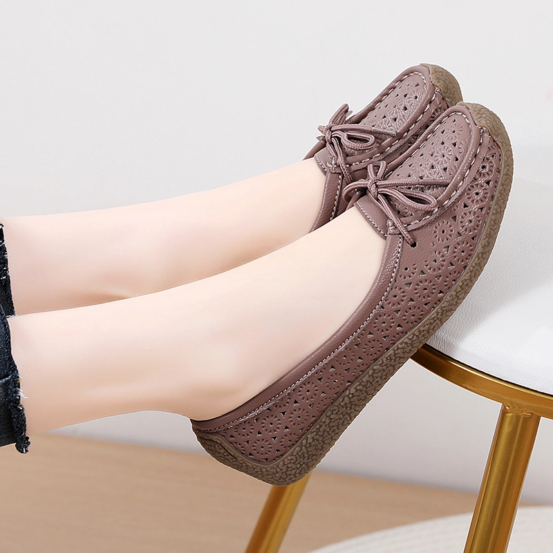 Hollow out Lace-up Women Casual Shoes Loafer Female Footwear Lady Shoe Luxury Loafers