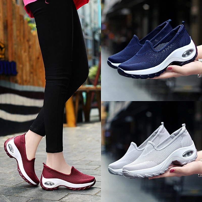 Casual Flyknit Upper for Women and Ladies Sports Running Sneaker Shoes