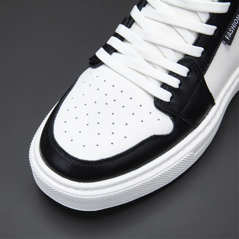 Custom Full Grain Leather Sneakers Shoes - Stylish and Comfortable Athletic Sports Shoes