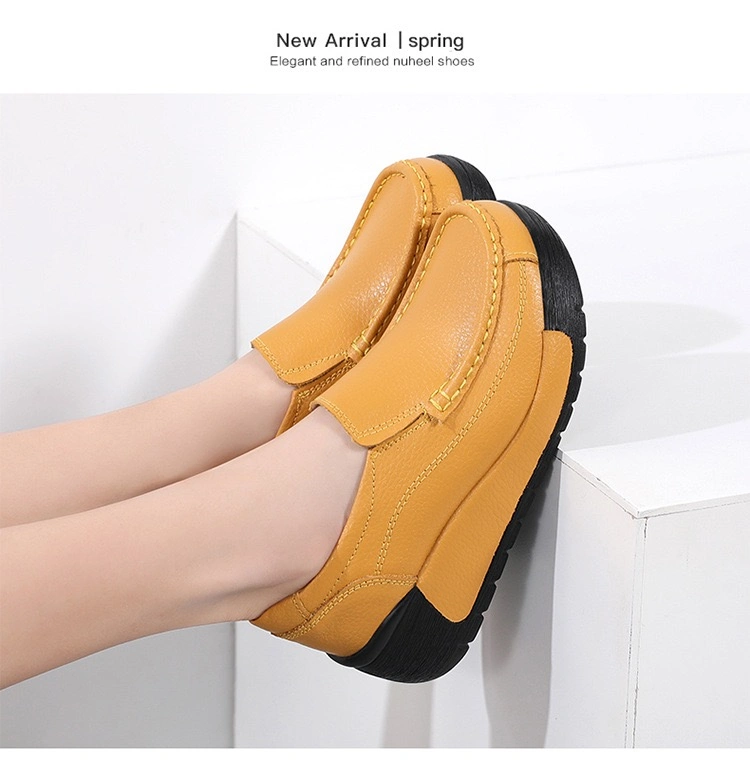 2024 Wedge Platform Womens Fashion Shoes Slip on Loafer