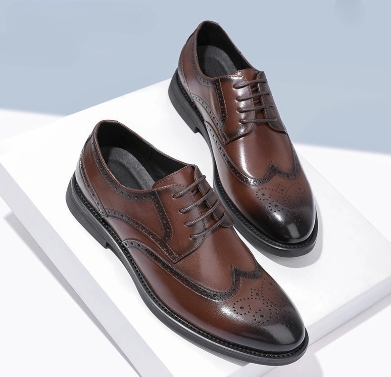 PU Leather Dress Shoes for Men Trendy Office Loafers Breathable Casual Men Dress Shoes