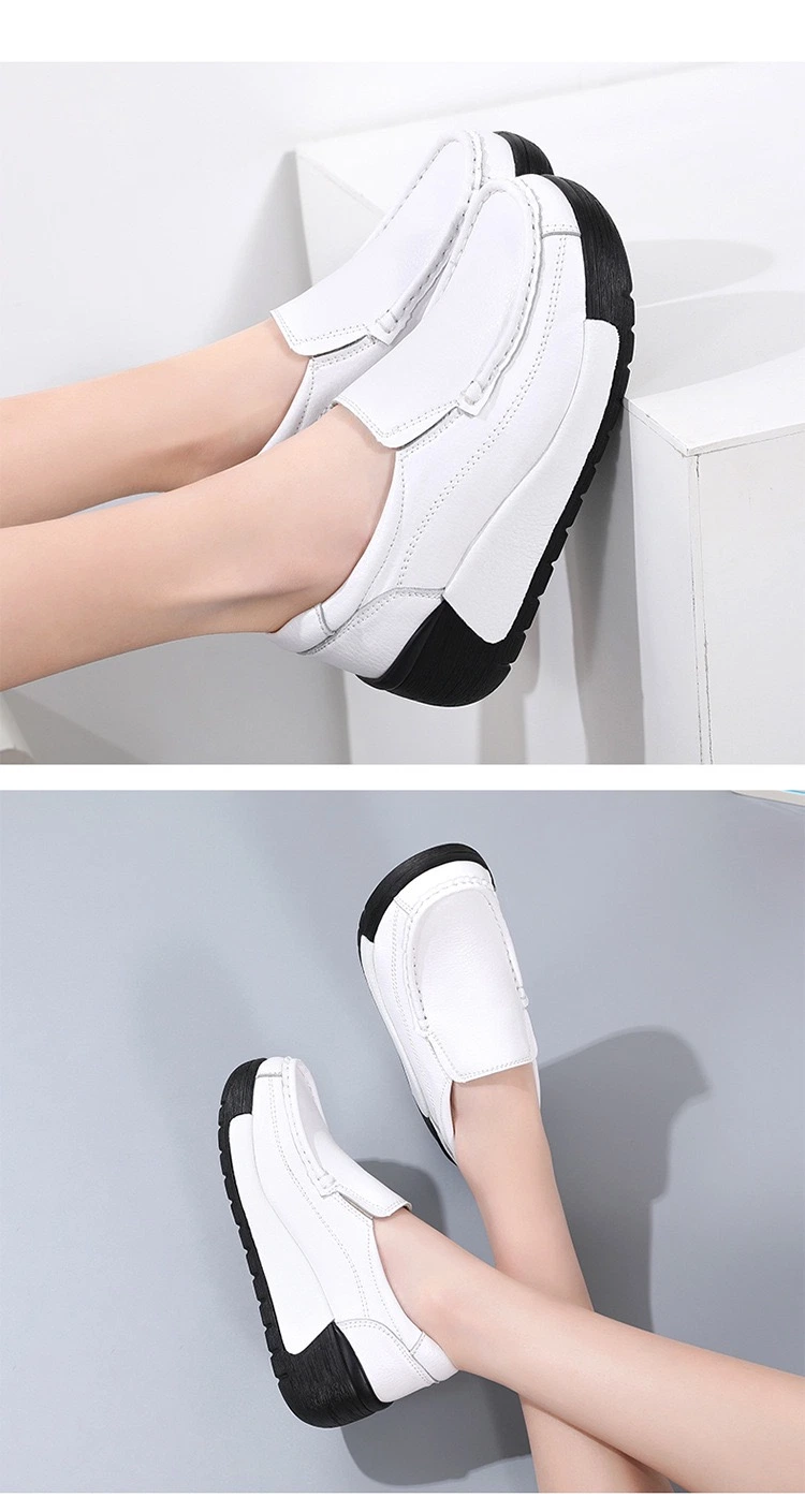 2024 Wedge Platform Womens Fashion Shoes Slip on Loafer