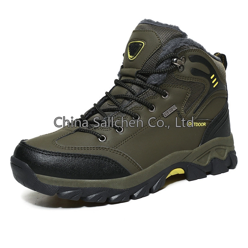 Fur Thickened High Top Outdoor Hiking Shoes Mountaineering Shoes