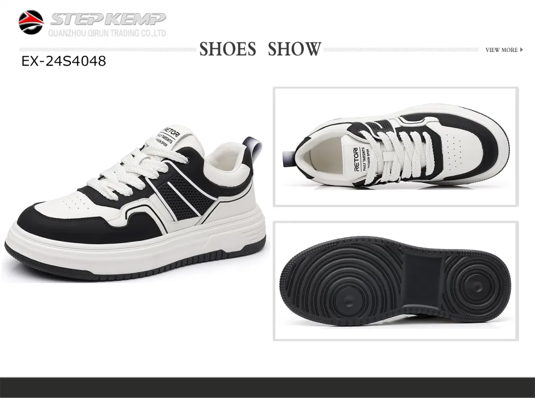 Fashionable Comfortable Black and White Sneakers for Everyday Wear Ex-24s4048