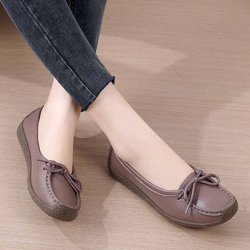 Booming Selling Lace up Luxury Shoes Women Casual Shoe Flats Loafers Ladies Woman Loafer Female Footwear