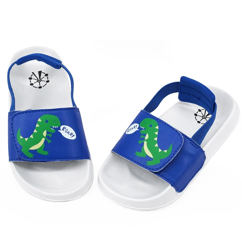 Cartoon Dinosaur Open Toe Non-Slip Beach Shoes Baby Kids Flats Footwear Boy Sandals