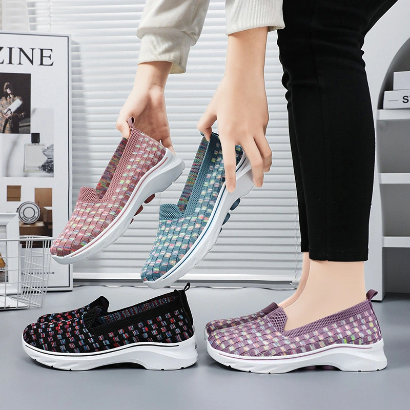 Wholesale Womens Sneakers Shoes Travel Loafers Sporting Running Tennis Shoes Fashion Athletic-Sports-Shoes Breathable Comfort Youth Lady Casual Shoes