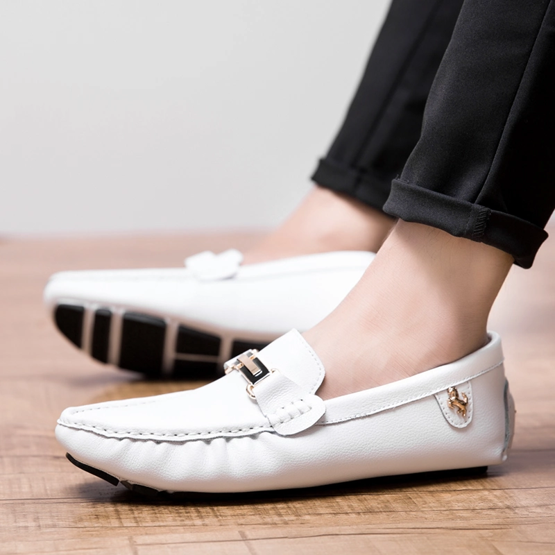 High Quality Casual Leather Driving Flat Loafer Shoes Genuine Cow Leather Breathable Driving Shoes