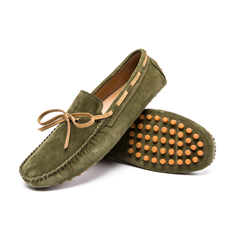 Suede Relax Loafers Driving Shoes with Big Size