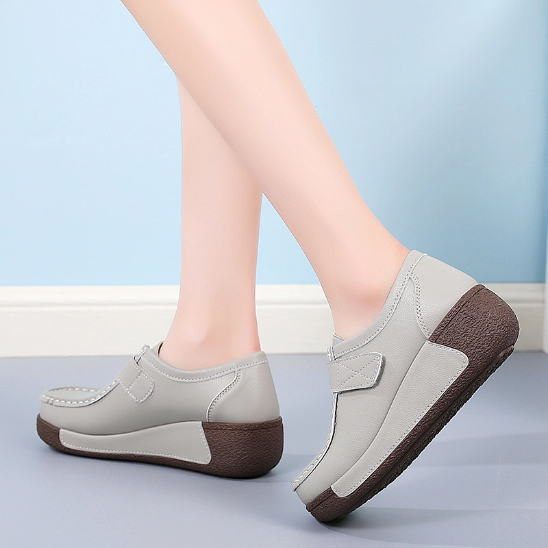 Factory Wholesale Magic Tape Youth Lady Shoes Platform Trendy Fashion Ladies Casual Shoes Leisure Loafer Shoes Female Women-S-Shoes Comfort Women Shoes