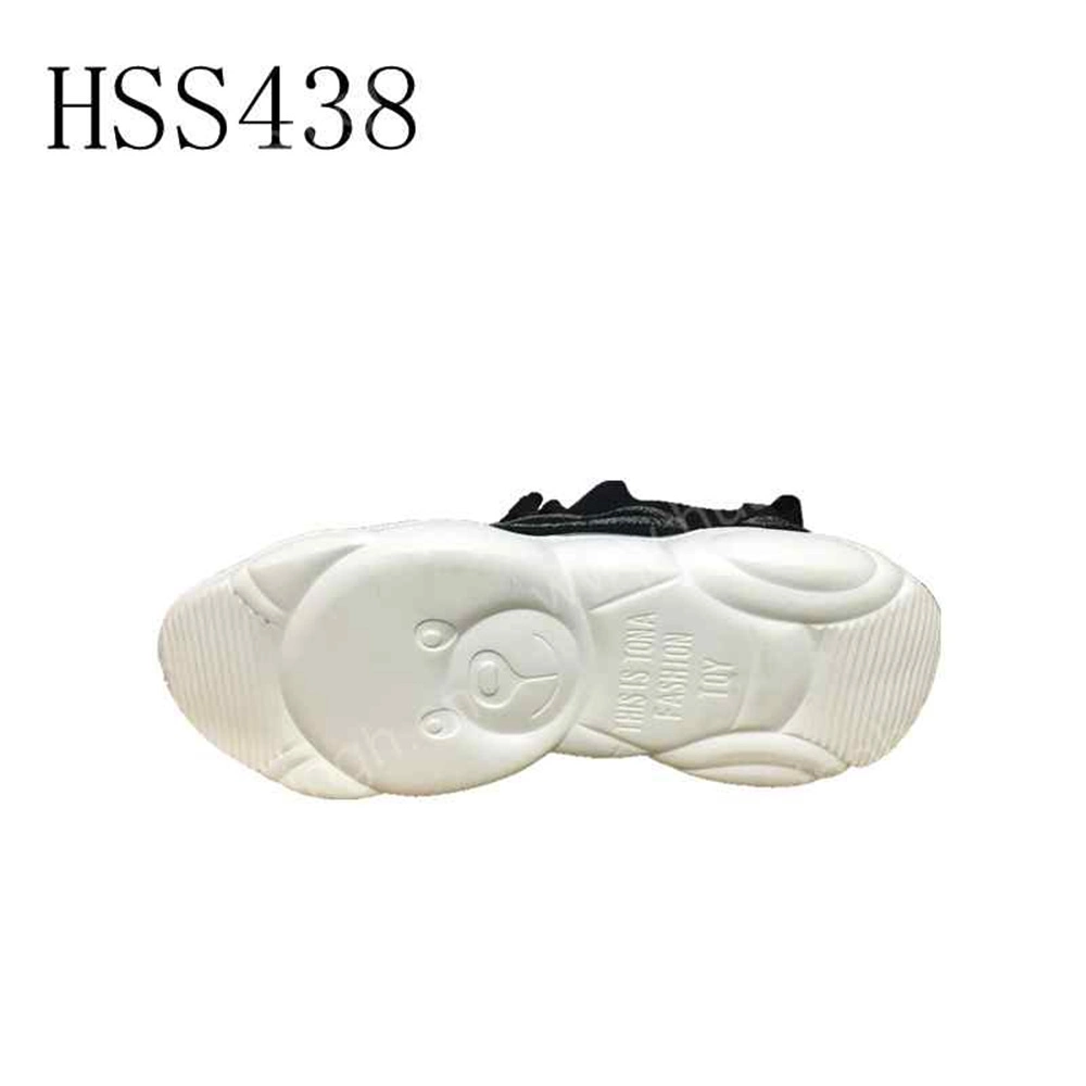 Lxg, Durable Anti-Shock Rubber Outsole Black Jogging Shoe Good Quality Breathable Cotton Upper Sport Shoe for Sale HSS438