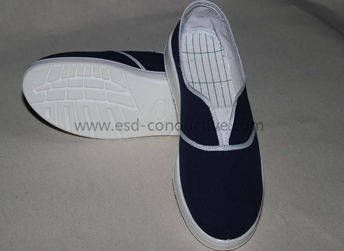 Cleanroom Anti-Static Fabric Upper Spu/PU/PVC Sole ESD Safety Shoes