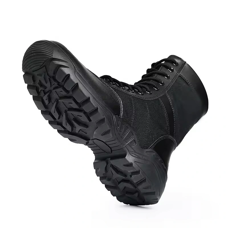 Hot Selling Men Leather Boots Us Tactical Boots Lightweight Combat Hiking Boots Black Leather Shoes