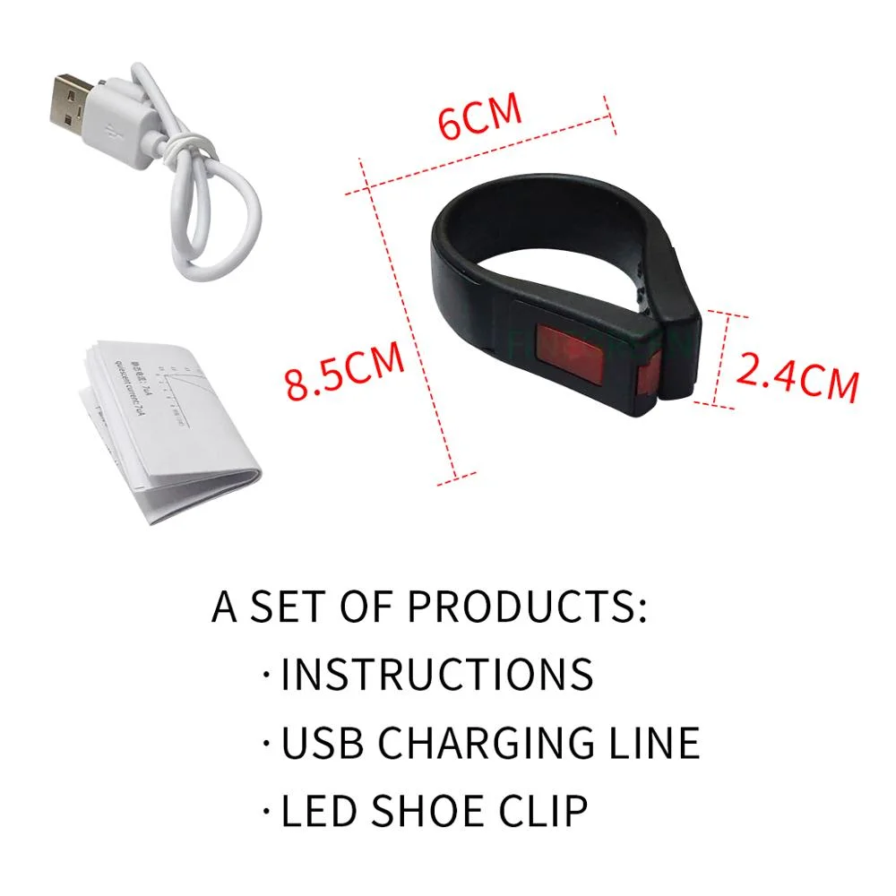 LED Message Shoelace Safety Clip Luminous Flashing Light for Outdoor Sport LED Shoe Rope