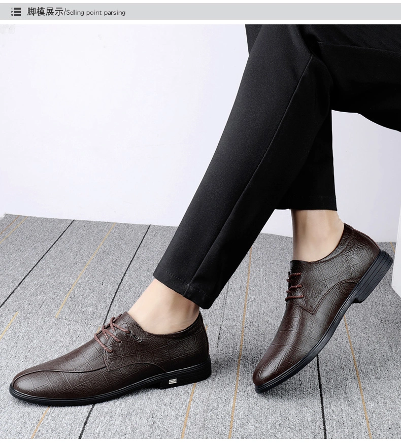 Zonxandoudou Shoes Men&prime;s Spring New Men&prime;s Casual Leather Shoes Feet Soft Bottom Breathable European Station Loafer Business