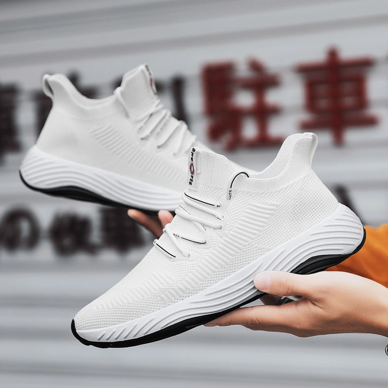 Fly-Knitted Fabric Upper Fashion Sneakers Men Casual Sport Jogging Shoe