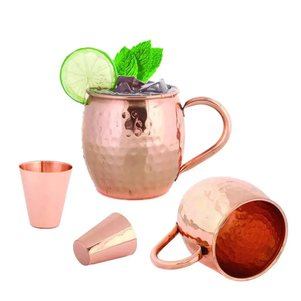 OEM Stainless Steel 16 Oz Moscow Mule Copper Mugs Set of 4