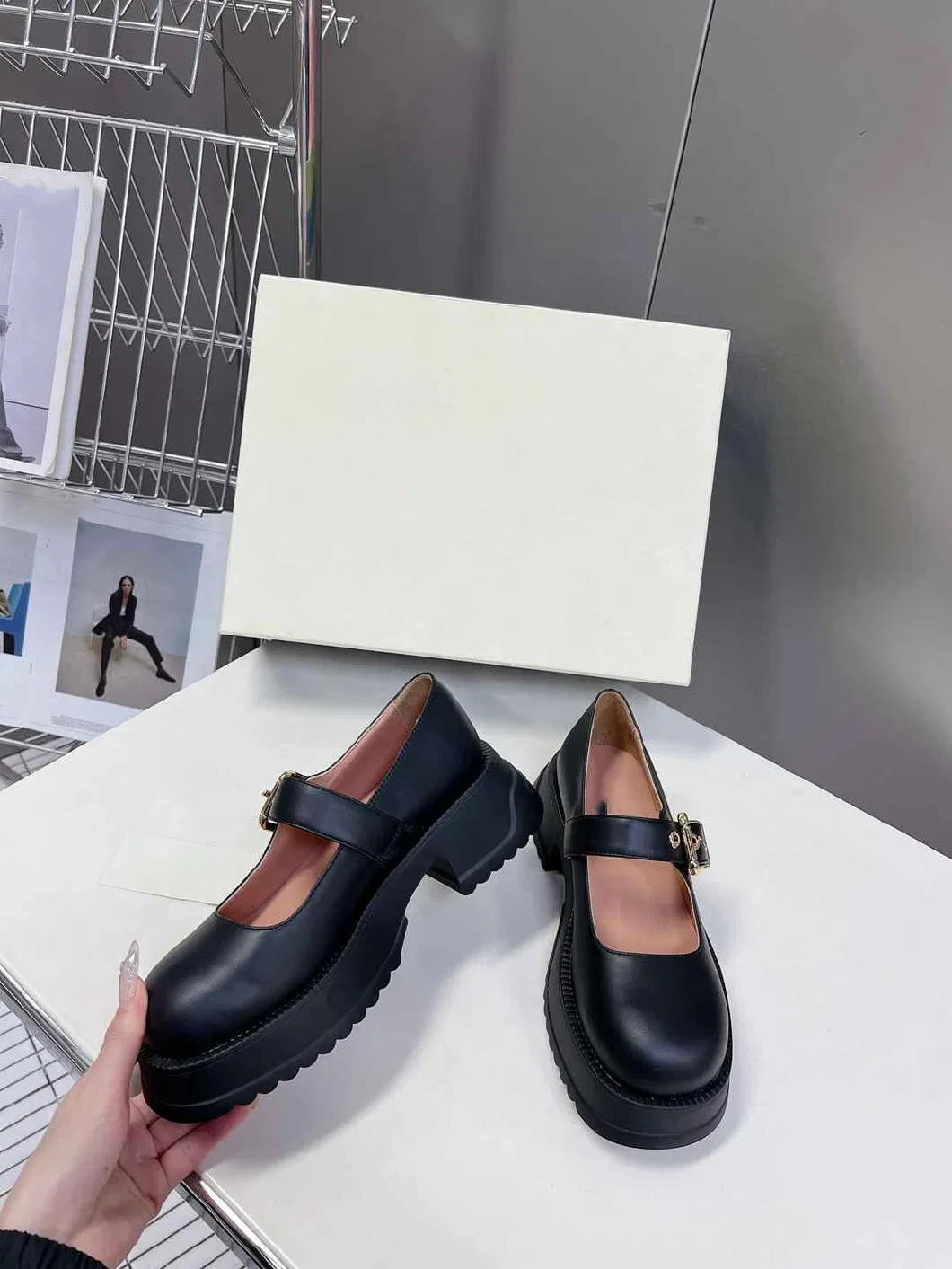 Big-Head Platform Mary Jane Loafers